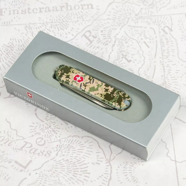 Складаний ніж-брелок 58мм CLASSIC SD ARMY 1шар, 7функцій, Піксель (0.6223.3_W3941pw) Складаний ніж-брелок 58мм CLASSIC SD ARMY 1шар, 7функцій, Піксель (0.6223.3_W3941pw)