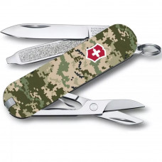 Складаний ніж-брелок 58мм CLASSIC SD ARMY 1шар, 7функцій, Піксель (0.6223.3_W3941pw)