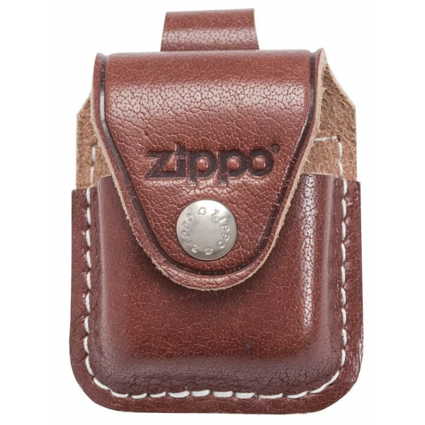 Чохол з петлею на кнопц LPLB для запальничкі ZIPPO шкіра Коричневий (67011)