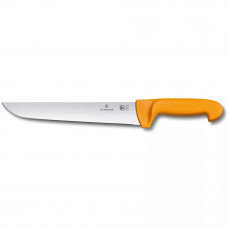 Ніж кухонний м’ясника 26 см Victorinox SWIBO Butcher гладке пряме лезо Жовтогарячий (5.8431.26)