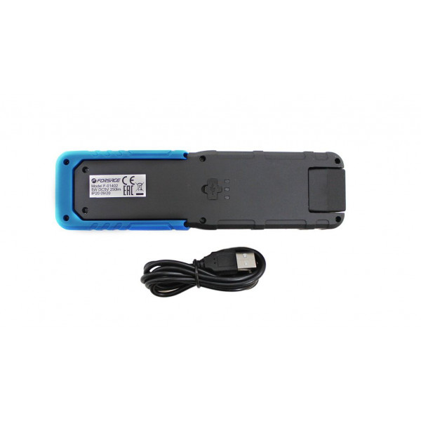 Лампа світлодіодна акумуляторна (5W COB + 1W, магніт, 180гр., 250Lm, 2000mAh, зарядка12V, час раб.3ч) FORSAGE F-01402