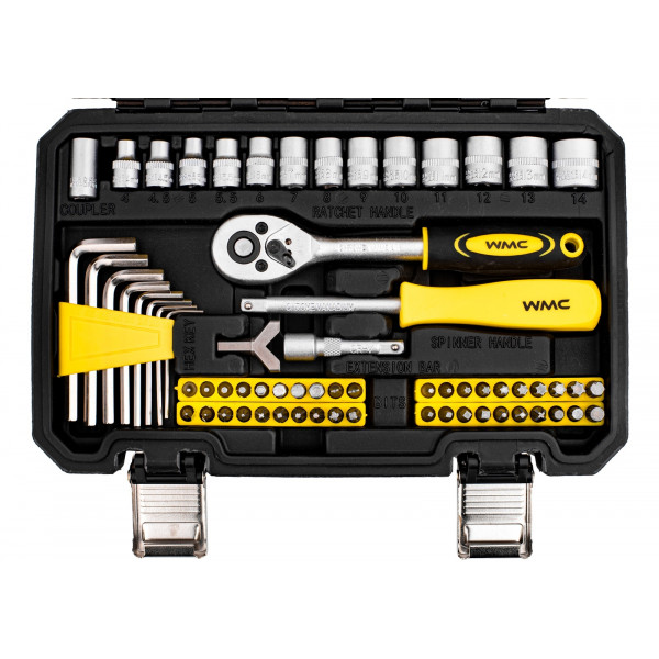 Набір інструментів 130 предметів 1/4" WMC TOOLS 20130 Набір інструментів 130 предметів 1/4" WMC TOOLS 20130