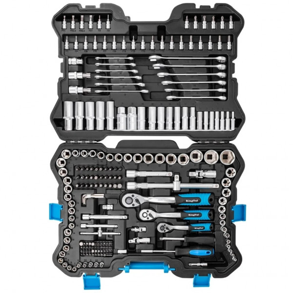 Набір інструментів 216пр. 1/4'', 3/8'', 1/2'' (6гр.) KingTul KT-38841 EURO