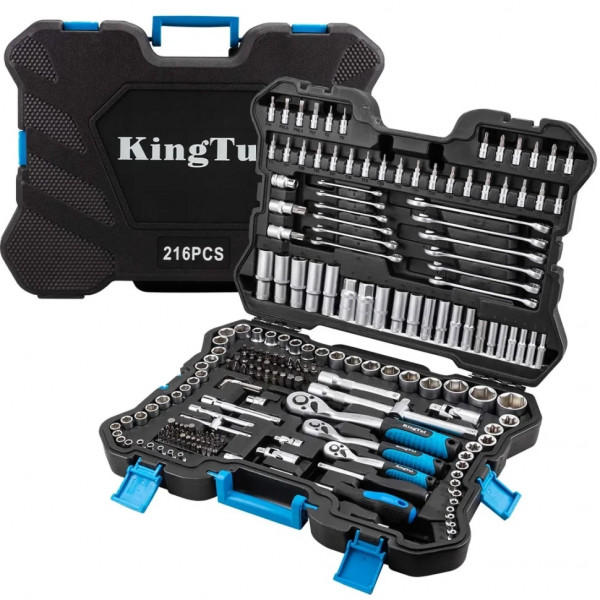 Набір інструментів 216пр. 1/4'', 3/8'', 1/2'' (6гр.) KingTul KT-38841 EURO