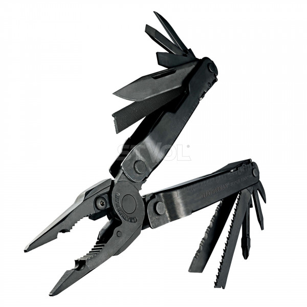 Мультиінструмент Leatherman Super Tool 300 Black, нейлоновий чохол MOLLE (чорний) (831151)