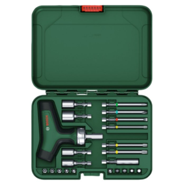 Набір викруток Bosch з тріскачкою та Т-подібною рукояткою 1600A02Z9T