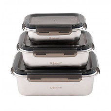 Набір харчових контейнерів із нержавіючої сталі Outwell Camper Food Box Set 3 шт (651210) (931593)