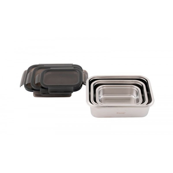 Набір харчових контейнерів із нержавіючої сталі Outwell Camper Food Box Set 3 шт (651210) (931593)