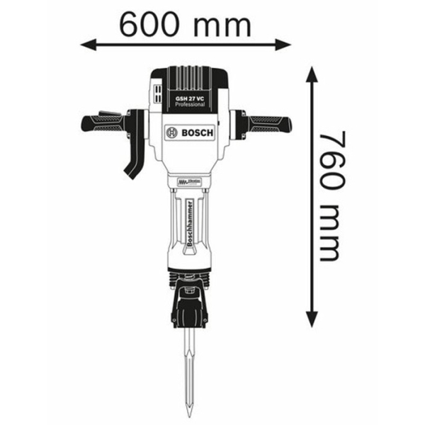 Відбійний молоток Bosch ProfessionalGSH 27 VC 061130A000