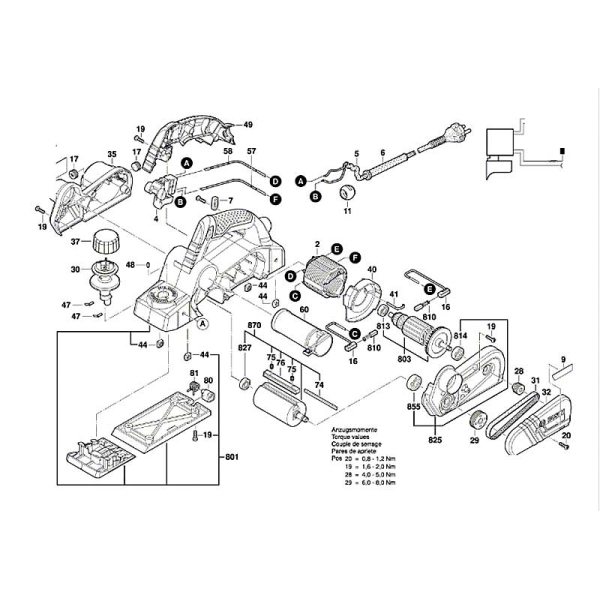 Рубанок Bosch Professional GHO 26-82 D із паралельним упором, пилозбірником 06015A4301