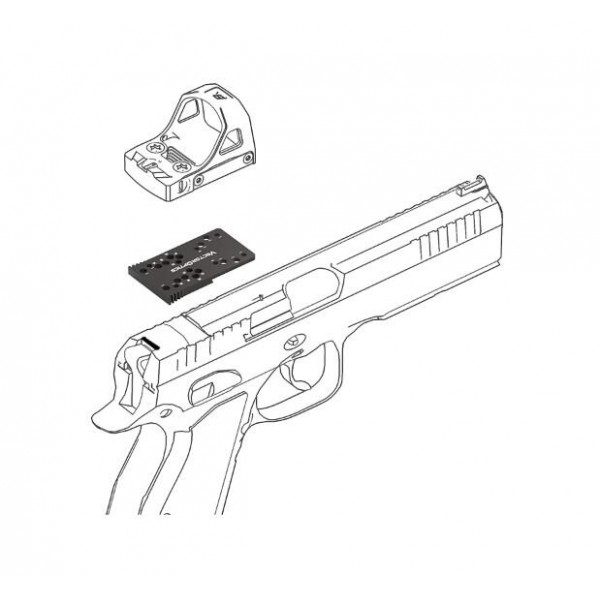 Універсальний адаптер Vector Optics на CZ Shadow 2/SP-01/P-10 C для коліматорів SCFRM-21