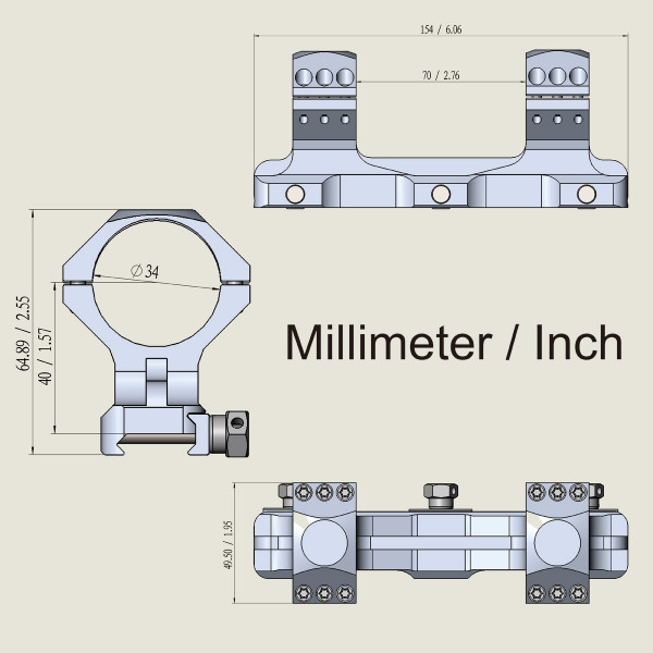 Моноблок Vector Optics 34 мм високий 20MOA SCTM-58 Моноблок Vector Optics 34 мм високий 20MOA SCTM-58