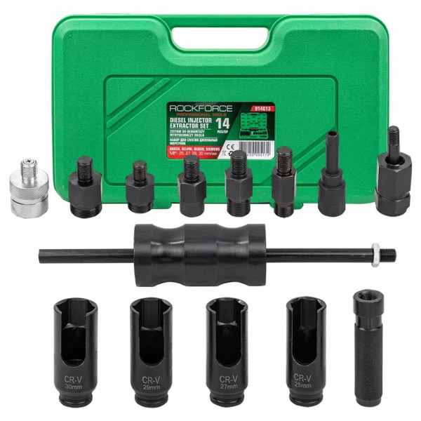 Набір для зняття дизельних форсунок 14пр. (зворотний молоток) Rockforce RF-914G13