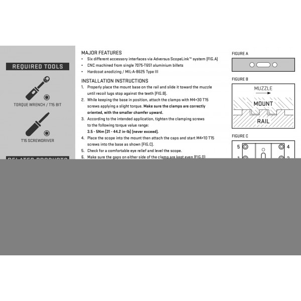 Моноблок AUDERE Adversus Gen 2 Diam 34 High H38 AD0014