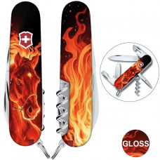 Швейцарський складаний ніж 91мм Victorinox SPARTAN ZODIAC Червоний вогняний кінь 1.3603.Z5200pk