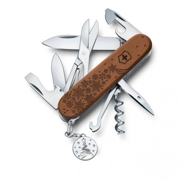 Лімітований складаний ніж 91мм Victorinox CLIMBER WOOD Winter Magic LE 2025 1.3701.63E1