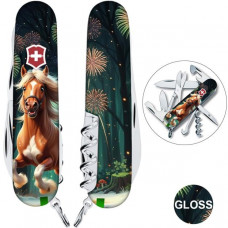 Швейцарський складаний ніж 91мм Victorinox CLIMBER ZODIAC Кінь-переможець 1.3703.3.Z5300pk