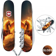 Швейцарський складаний ніж 91мм Victorinox HUNTSMAN ZODIAC Вогняний пегас 1.3713.3.Z5250pk