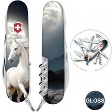 Швейцарський складаний ніж 91мм Victorinox HUNTSMAN ZODIAC Магічний кінь 1.3713.3.Z5280pk