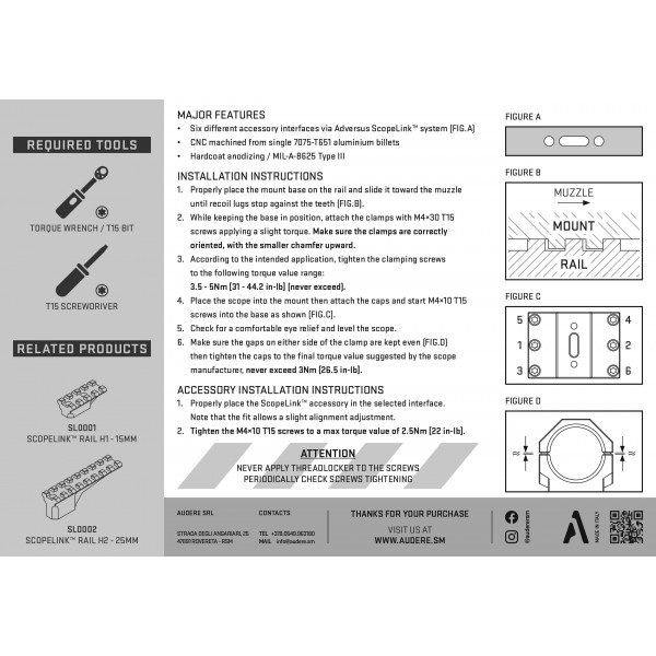 Моноблок AUDERE Levitas Diam 30 H40 20MOA LV0002 Моноблок AUDERE Levitas Diam 30 H40 20MOA LV0002