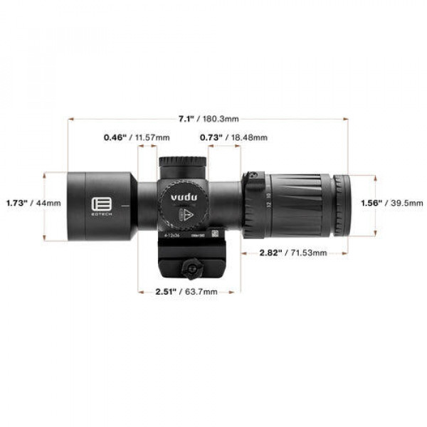 Приціл оптичний EOTECH Vudu 4-12x36 (30 мм) FFP Ultra-Short illum. MR5 (MRAD) VDU4-12FFMR5 Приціл оптичний EOTECH Vudu 4-12x36 (30 мм) FFP Ultra-Short illum. MR5 (MRAD) VDU4-12FFMR5