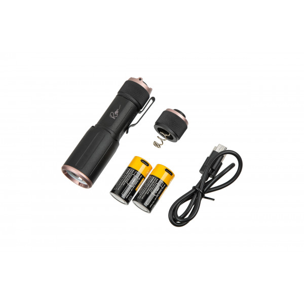 Ліхтар Sig Optics FOXTROT-EDC, COMPACT, RECHARGEABLE, HANDHELD FLASHLIGHT, WHITE LIGHT, ROSE EDITION SOFEC0RS