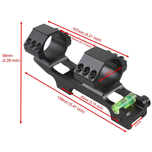 Моноблок Vector Optics 30 мм з бульбашковим рівнем SCACD-08 Моноблок Vector Optics 30 мм з бульбашковим рівнем SCACD-08