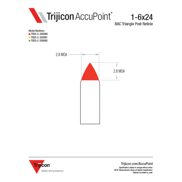 Приціл оптичний TRIJICON AccuPoint 1-6x24 (30 мм) illum. BAC Amber Triangle Tritium/Fiber Optics SFP TR25-C-200091 Приціл оптичний TRIJICON AccuPoint 1-6x24 (30 мм) illum. BAC Amber Triangle Tritium/Fiber Optics SFP TR25-C-200091