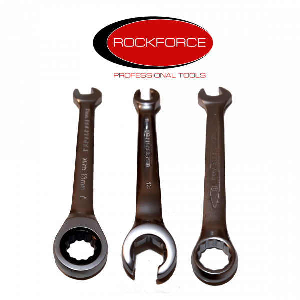Набір ключів комбінованих універсальних 22пр: комбіновані 16пр( 6-24мм), розрізні 2пр(10х12,11х13мм) ROCKFORCE RF-5147R