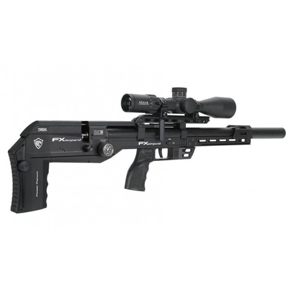 Пневматична редукторна гвинтівка FX Airgun Leopard Black Sniper Tube .177 кал LEO-450306-032-00 Пневматична редукторна гвинтівка FX Airgun Leopard Black Sniper Tube .177 кал LEO-450306-032-00