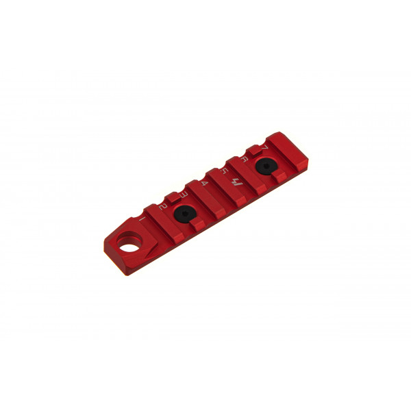 Планка Пікатінні 7 слотів KeyMod & M-Lok червона SI-Link-RS-7-QD-RED