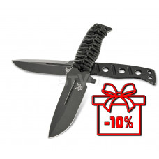 Ніж BenchmadeSibert Adamas, фікс, паракорд, чорний (375BK-1)