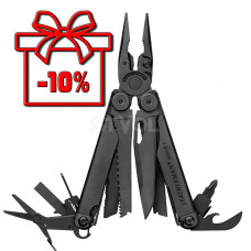 Мультиінструмент Leatherman Wave Plus Black, нейлоновий чохол Molle (832526)